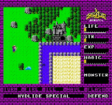 Hydlide (USA) screen shot game playing